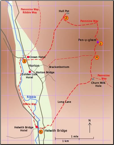 map Pen-y-Ghent